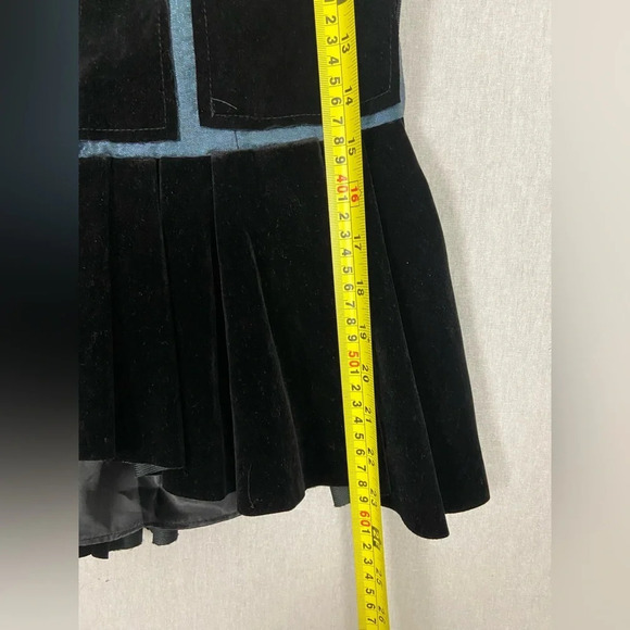 Vintage Kenzo velvet suede silk lined sleeveless  peplum dress top Sz 38 - Picture 15 of 16